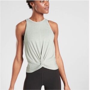 Athelta Twist Front Tank Top - Light Green